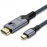 UGOURD USB C to HDMI2.1 Cable Type C to HDMI 8K 4K60HZ Adapter Thunderbolt 3 4 to HDTV 2.0 Converter Cable for iphone 15 MacBook