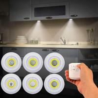 Dimmable LED Tap Lights with Remote Control, Wireless COB Night Light Wall Lamp for Bedroom WaLamp for Bedroom Wardrobe Bedside