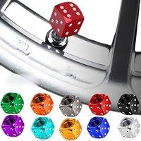 Aluminum Dice Tire Valve Caps Dustproof Car Truck Motocycle Bike Dice Wheel Stem Tyre Tire Wheel