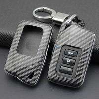 For 2013-2023 Lexus RX ES NX IS GS LX RC Carbon Fiber Car Key Fob Chain Case Cover Ring Shell 200t 300 300h 350 450h