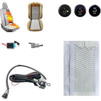 12v Car Seat Heater Universal Carbon Fiber Car Seat Heat Pads Kit Round Switch Cushion Set Winter Warmer Seat Covers Set
