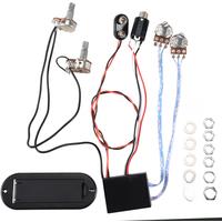2 Band Active Bass Guitar EQ Equalizer Preamp Circuit Pickup Black