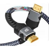 8K HDMI Cable 2.1 48Gbps High Speed HDMI Braided Cord-4K@120Hz 8K@60Hz, DTS:X, HDCP 2.2 & 2.3, HDR 10 for Compatible Laptop/PS5