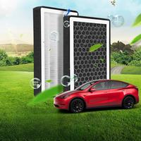 VASTZ Cabin Air Filter with Activated Carbon 2PCS 4PCS Vent HEPA Air Intake Filter Accessories Replacement for Tesla Model 3 Y