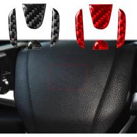 4pcs Carbon Fiber Steering Wheel Center Logo Insert Trim For Honda For Civic For CRV For Accord