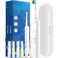 Smart Rotary Electric Toothbrush, Rechargeable Rotating Toothbrushes with 6 Heads, Compatible with