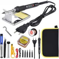 JCD 80W Electric Soldering Iron kit Adjustable Temperature LCD Digital Display With Soldering Paste 220V 110V Welding Tool Kits