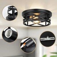 Ceiling Light Black Bedroom Living Room American Rural Industrial Style Retro Creative Study Staircase Hallway Entrance Light