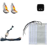 Universal 12V Car Seat Heater Carbon Fiber Heat Pads Set 5 Levels Digital Display Switch Dual Control System With Harness Kit