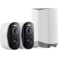 Baseus Security Protection Outdoor Camera N1 Series 2K 2-Cam Kit Wireless Home Security 210-Day Battery Life HomeKit 16TB Memory
