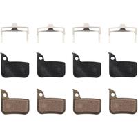 4 Pairs Organic MTB Bike Brake Pads Cycling Road Bicycle Resin Disc Brake for SRAM HRD Red 22 B1 HRD