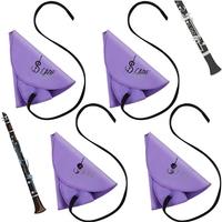 SLADE 4 Pcs Clarinet Swab Clarinet Cleaning Cloth Pull Through Swab Cleaner Cloth for Inside Tube