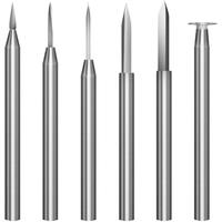 Wood Carving Drill Bits Set for Rotary Tool 6Pcs Engraving Drill Accessories Bit Wood Crafts Grinding Tool 3mm