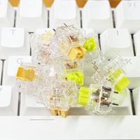 Outemu Crystal Clear V3 Silent Peach Switch Lubed Lemon Switches Mechanical Keyboard Linear Tactile 5 Pins Hot Swap Kits Switch