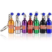 Unique Mini Car Turbo NOS Keychain Nitrogen Bottle Metal Key Ring Stash Pill Box Storage Stylish Car