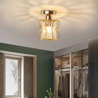 Nordic Corridor Lights Hallways Foyer Balconies Gold Minimalist and Modern Creative Light Luxury K9 Crystal Small Ceiling Lamps