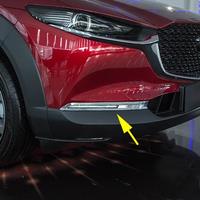2Pcs Chrome Car Front Fog Lights Cover Lamps Trim Strip For 2020-2025 Mazda CX30 CX-30 DM Exterior Decoration Accessories