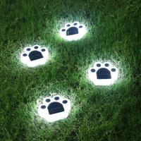 1/4Pack LED Solar Lights, Outdoor Light, Animal Paw Print Decorative Lamp, for Garden Yard Walkway