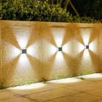 10LED Solar Lights Outdoor, Waterproof Wall Lamp,Four-leaf Clover Type Light Control Fence Light for