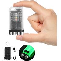 V3 EDC Flashlight Keychain Light 900 Lumens Handheld Portable Super Bright TYPE-C USB Charging Port Emergency Work Camping Light