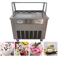 Countertop Frying Ice Cream Roll Machine Square Electric Stir Fry Ice Cream Maker Fried Yogurt