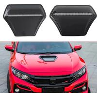 Car modification exterior decoration hood decoration ventilation panel, ABS carbon fiber, black Exterior Parts Bug Shields