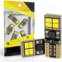 2X T10 W5W 194 Led Interior Light 3020 8smd Canbus No Error Trunk Lamps Reading Light Led Clearance Lights 12V 4500K Warm White