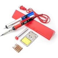 JCD 80W Digital Electric Soldering Iron 908S Temperature Adjustable 220V 110V LCD Display Ceramic Heater Welding Repair Tool Kit