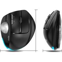 Trackball Mouse Wireless Bluetooth Ergonomic Mouse 2.4G RGB Rechargeable Rollerball Mice Compatible