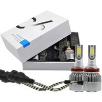 Car Lights C6 2PCS LED H11 H4 Hi/Lo H1 H3 H8 HB1 HB3 HB4 HB5 HIR2 H13 H27 9005 9006 Car Headlight Bulbs 3000K 6000K 8000K COB C6