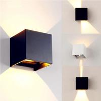 6W 12W Waterproof AC85-265V Surface Mounted LED Wall Light Modern Nordic Luminaire Indoor Wall Lamps Living Room Porch Outdoor