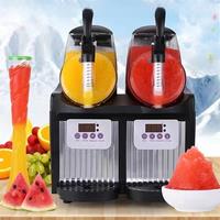 Double Tank Slushy Machine 600W Snow Melting Machine Commercial Juice Smoothie Slush Maker Machine