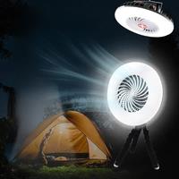 Multifunction 3 in 1 LED Fan Light Camping Lighting Electric Fan Hanging Tent Lamp USB Charging Summer Fan Lantern with Power