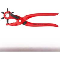 KNIPEX Tools 90 70 220 Revolving Punch Pliers 8.6-inch Six Interchangeable Tools for Punching Holes into Leather Textile
