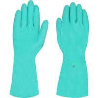 SAFETREE 15mil 33cm Green Nitrile Chemical Resistant Gloves Latex-Free Heavy Duty Oil&Acidproof