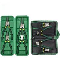 4Pcs Circlip Plier Set 7'' Long Nose Plier Staight Bent Plier Inner Outer Staight Bent Plier
