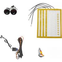 Universal Built-In Car Seat Heater Kit Fit 2 Seats 12V Alloy Wire Heating Pads 3 Levels Dual Control Heated Switch System