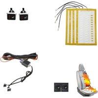 12V Universal Built In Car Seat Heater Kit Fit 2 Seats Alloy Wire Heating Pads 3 Levels Dual Control Heated square Switch System