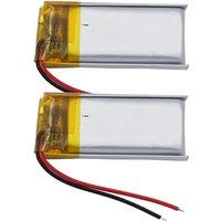 2Pcs 3.7V 250mAh 0.925Wh Rechargeable Replacement Li Lipo Battery 551430 For GPS Sat Nav MP3 MP4 Recording Pen Bluetooth Speaker