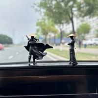 1pc Car Interior Accessories Doll Jianghu Knight Computer Screen Desktop Ornaments Antiquity Knight Center Console Car Swordsman