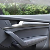 4x Carbon Fiber Interior Door Panel Molding Trims For Audi Q5 Sportback 2017-2024 Accessories