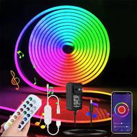 Outdoor decorative waterproof flexible silicone light strip, LED RGB neon light strip, home decoration atmosphere rope light