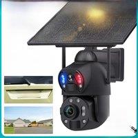 SHIWOJIA 6K 12MP 36X Zoom Solar Camera 4G Sim/WIFI Dual Lens Dual PIR Detection Humanoid Auto