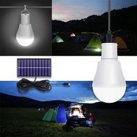 LED Solar Light Bulb Outdoors Waterproof Camping Beach Tent Solar Lamp Energy Saving Garden Courtyard Path With Hook Rechargable