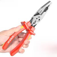 LAOA Insulated Steel Wire Pliers Electrician Pressure Resistant And Labor-Saving Pointed Nose Pliers Made in Taiwan