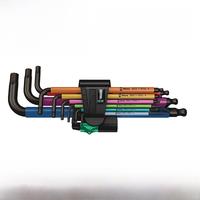 Wera 05073593001 950 SPKL/9 SM N SB 9 Piece Long Arm Hex Key Set Multicolour L-Key Set Wear-resistant Material Long Service Life