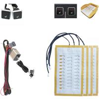 Universal 12V Built-in Car Seat Heater Alloy Wire Heat Pads 3 Levels Dual square Control Switch With Harness As Winter Warmer