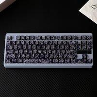 PBT Keycaps Side Print Backlit Keycap Topographic Dye-Sub Key Caps Cherry Profile For Mx Switch Gamer Mechanical Keyboard