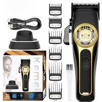Kemei 2373 Barber Fade Hair Clippers Professional Cordless Hair Trimmer Electric Men Hair Cutting Machine Magnetic Motor 8800RPM