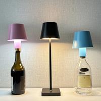 Rechargeable Touch Switch Led Lamp Head for Wine Bottle Table Decor Night Light for Bar Cafe Hotel